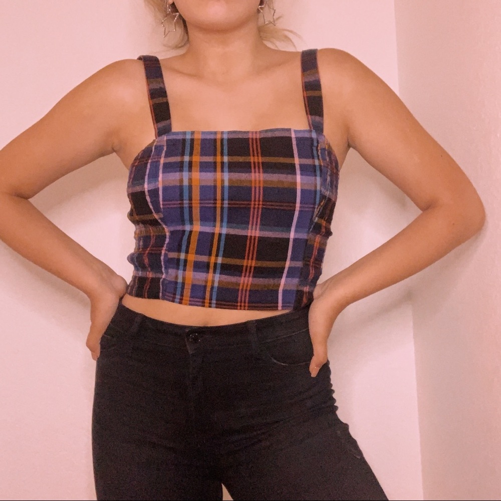 hollister plaid top